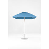 7.5 Ft Square Frankford Patio Umbrella- Pulley Lift- Matte White Frame
