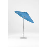 7.5 Ft Octagonal Frankford Patio Umbrella- Crank Auto-Tilt- Polished Silver Anodized Frame