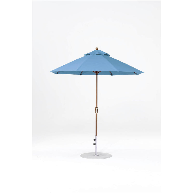 7.5 Ft Octagonal Frankford Patio Umbrella- Crank Lift- Matte Bronze Frame