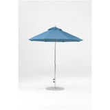 7.5 Ft Octagonal Frankford Patio Umbrella- Crank Lift- Polished Silver Anodized Frame