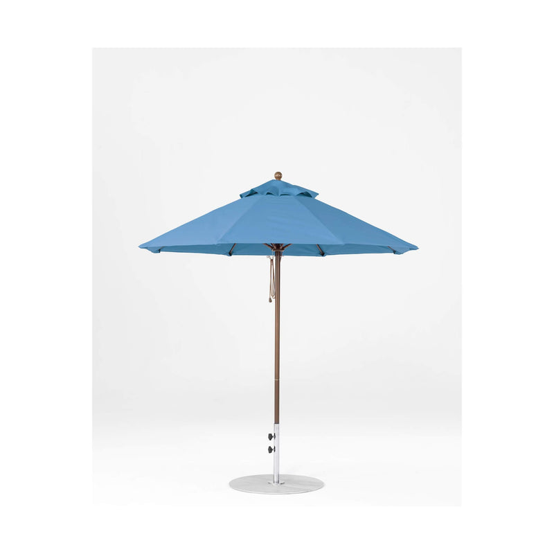 7.5 Ft Octagonal Frankford Patio Umbrella- Pulley Lift- Matte Bronze Frame