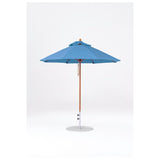 7.5 Ft Octagonal Frankford Patio Umbrella- Pulley Lift- Wood Grain Frame