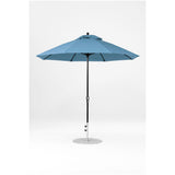 9 Ft Octagonal Frankford Patio Umbrella- Crank Lift- Matte Black Frame