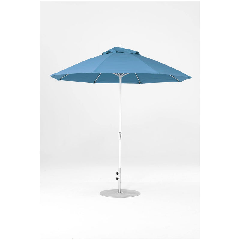 9 Ft Octagonal Frankford Patio Umbrella- Crank Lift- Matte White Frame