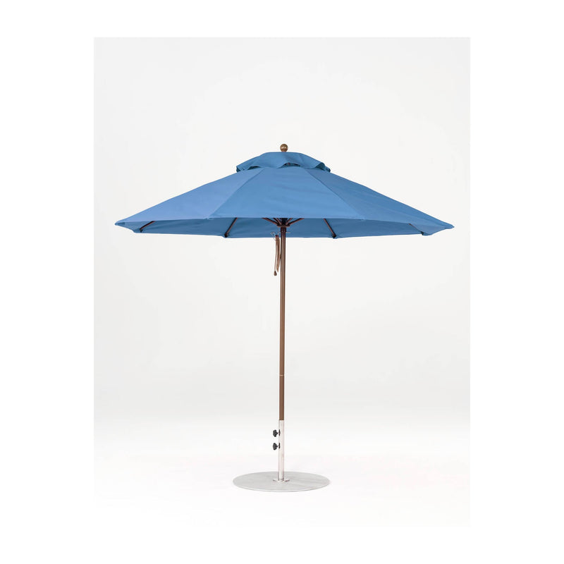 9 Ft Octagonal Frankford Patio Umbrella- Pulley Lift- Matte Bronze Frame