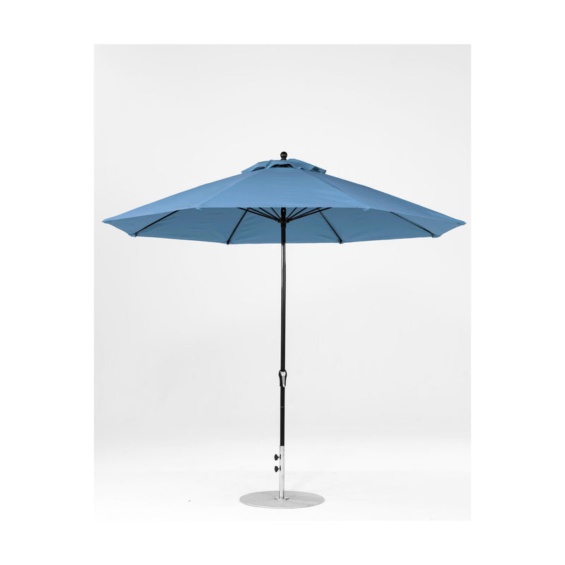 11 Ft Octagonal Frankford Patio Umbrella- Crank Lift- Matte Black Frame