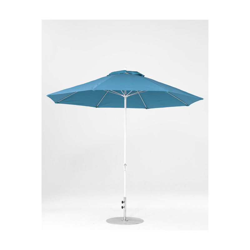11 Ft Octagonal Frankford Patio Umbrella- Crank Lift- Matte White Frame