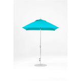 6.5 Ft Square Frankford Outdoor Patio Umbrella- Crank Lift- Matte Silver Frame