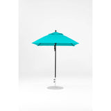 6.5 Ft Square Frankford Patio Umbrella- Pulley Lift- Matte Black Frame