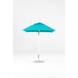 6.5 Ft Square Frankford Patio Umbrella- Pulley Lift- Matte White Frame