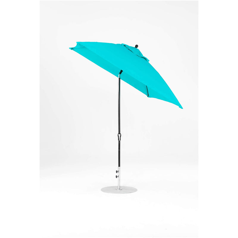 7.5 Ft Frankford Square Patio Umbrella- Crank Auto-Tilt- Matte Black Frame