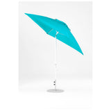 7.5 Ft Frankford Square Patio Umbrella- Crank Auto-Tilt- Matte White Frame