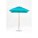 7.5 Ft Square Frankford Patio Umbrella- Crank Lift- Wood Grain Frame