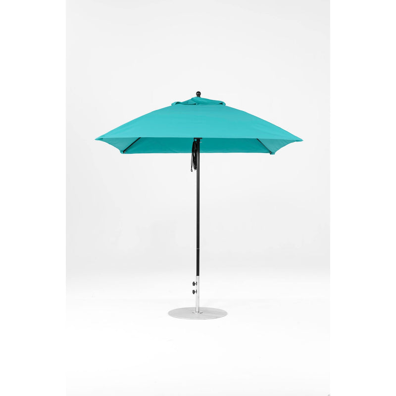 7.5 Ft Square Frankford Patio Umbrella- Pulley Lift- Matte Black Frame