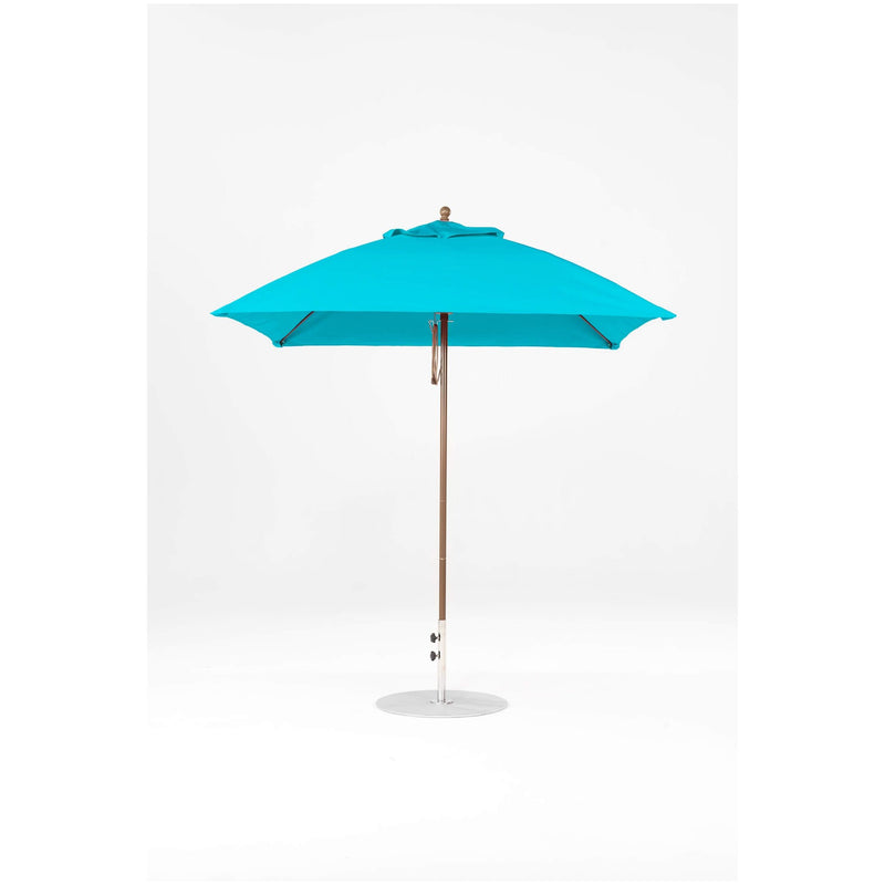 7.5 Ft Square Frankford Patio Umbrella- Pulley Lift- Matte Bronze Frame