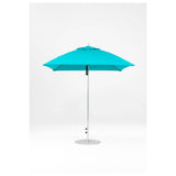 7.5 Ft Square Frankford Patio Umbrella- Pulley Lift- Matte Silver Frame