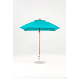 7.5 Ft Square Frankford Patio Umbrella- Pulley Lift- Wood Grain Frame