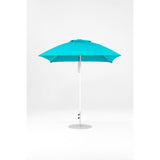 7.5 Ft Square Frankford Patio Umbrella- Pulley Lift- Matte White Frame