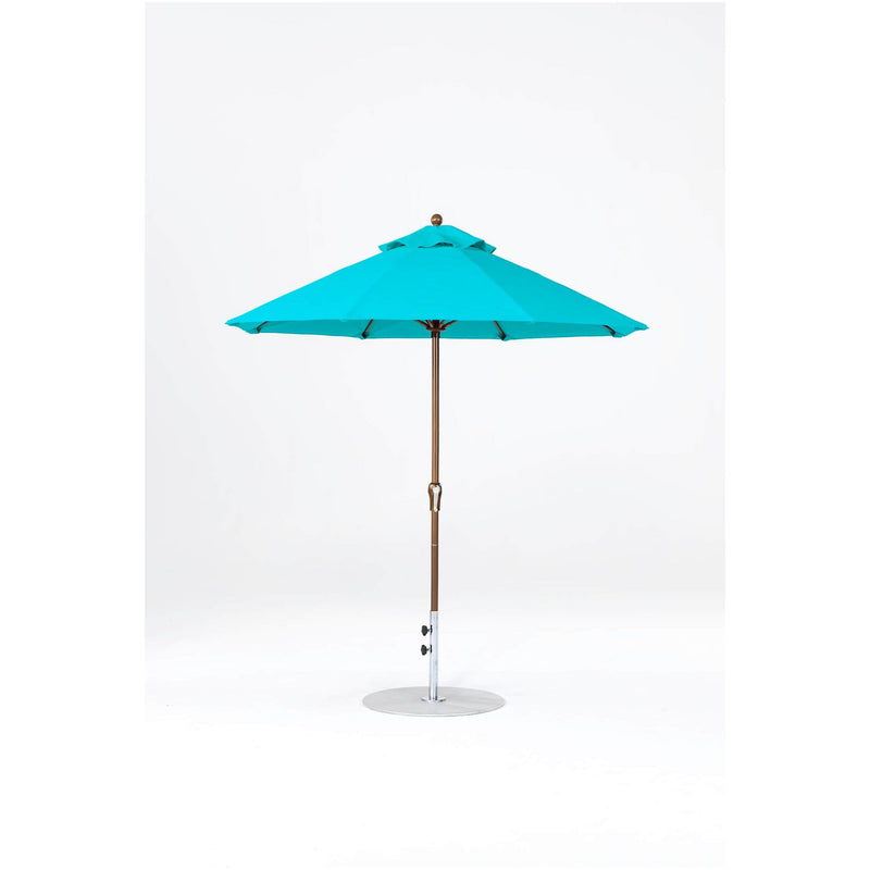 7.5 Ft Octagonal Frankford Patio Umbrella- Crank Lift- Matte Bronze Frame
