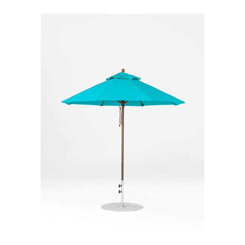 7.5 Ft Octagonal Frankford Patio Umbrella- Pulley Lift- Matte Bronze Frame