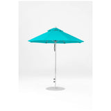7.5 Ft Octagonal Frankford Patio Umbrella- Pulley Lift- Polished Silver Anodized Frame