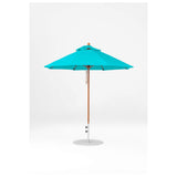 7.5 Ft Octagonal Frankford Patio Umbrella- Pulley Lift- Wood Grain Frame