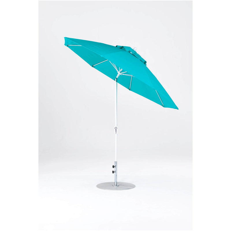 9 Ft Octagonal Frankford Patio Umbrella- Crank Auto-Tilt- Matte White Frame