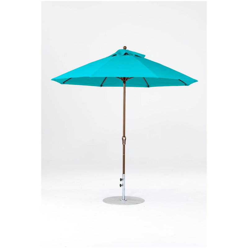 9 Ft Octagonal Frankford Patio Umbrella- Crank Lift- Matte Bronze Frame