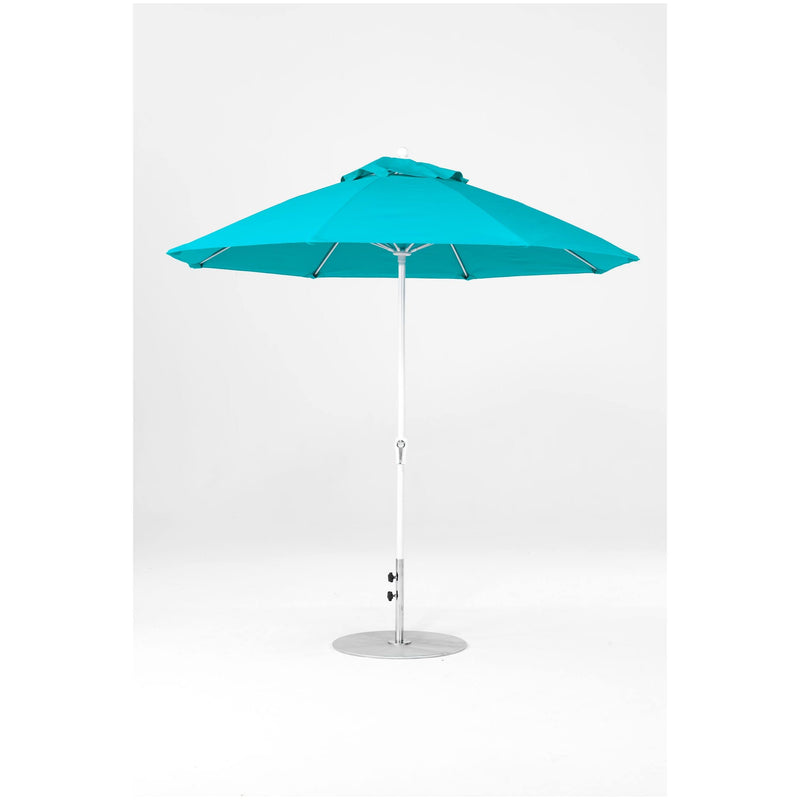 9 Ft Octagonal Frankford Patio Umbrella- Crank Lift- Matte White Frame
