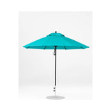 9 Ft Octagonal Frankford Patio Umbrella- Pulley Lift- Matte Black Frame
