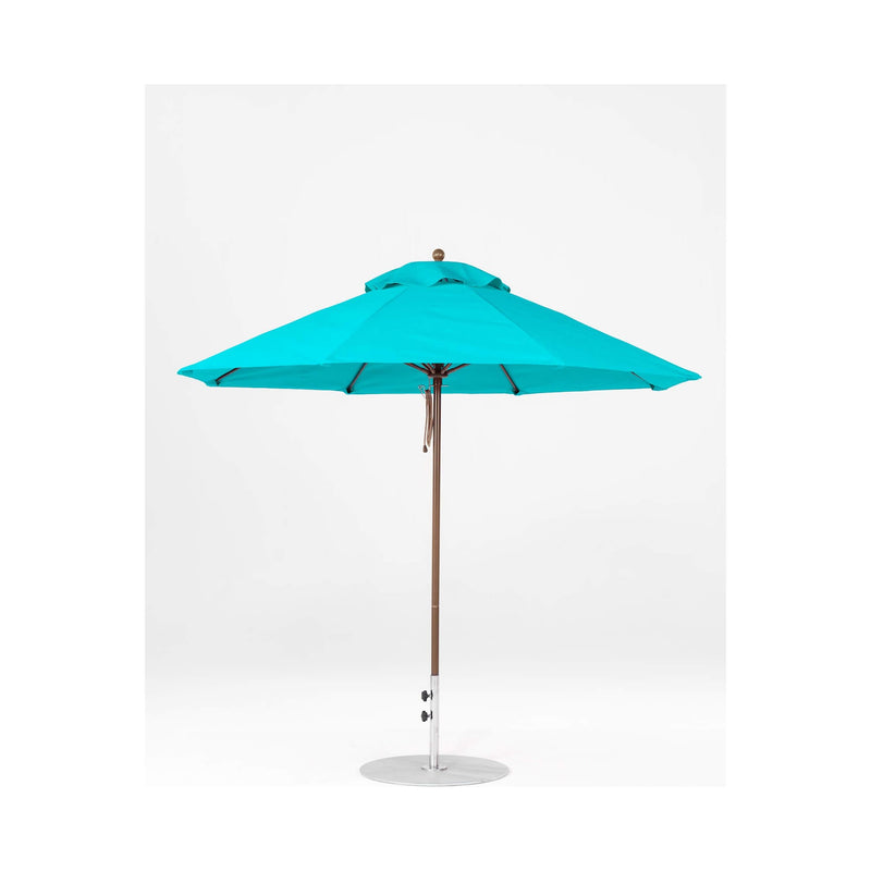 9 Ft Octagonal Frankford Patio Umbrella- Pulley Lift- Matte Bronze Frame