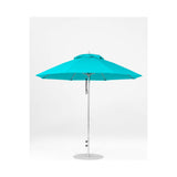 9 Ft Octagonal Frankford Patio Umbrella- Pulley Lift- Matte Silver Frame
