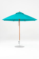 9 Ft Octagonal Frankford Patio Umbrella- Pulley Lift- Wood Grain Frame