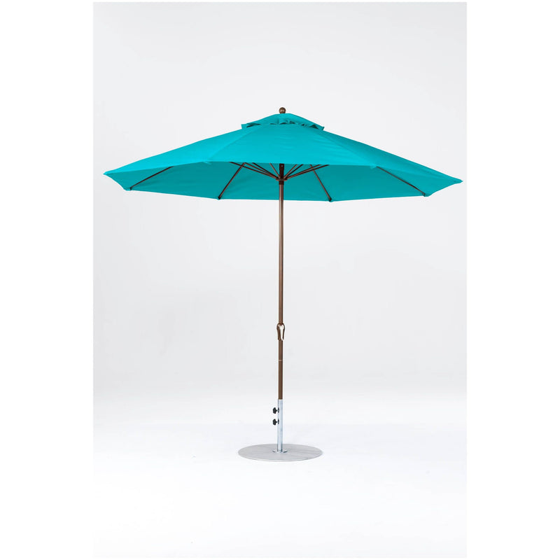 11 Ft Octagonal Frankford Patio Umbrella- Crank Lift- Matte Bronze Frame