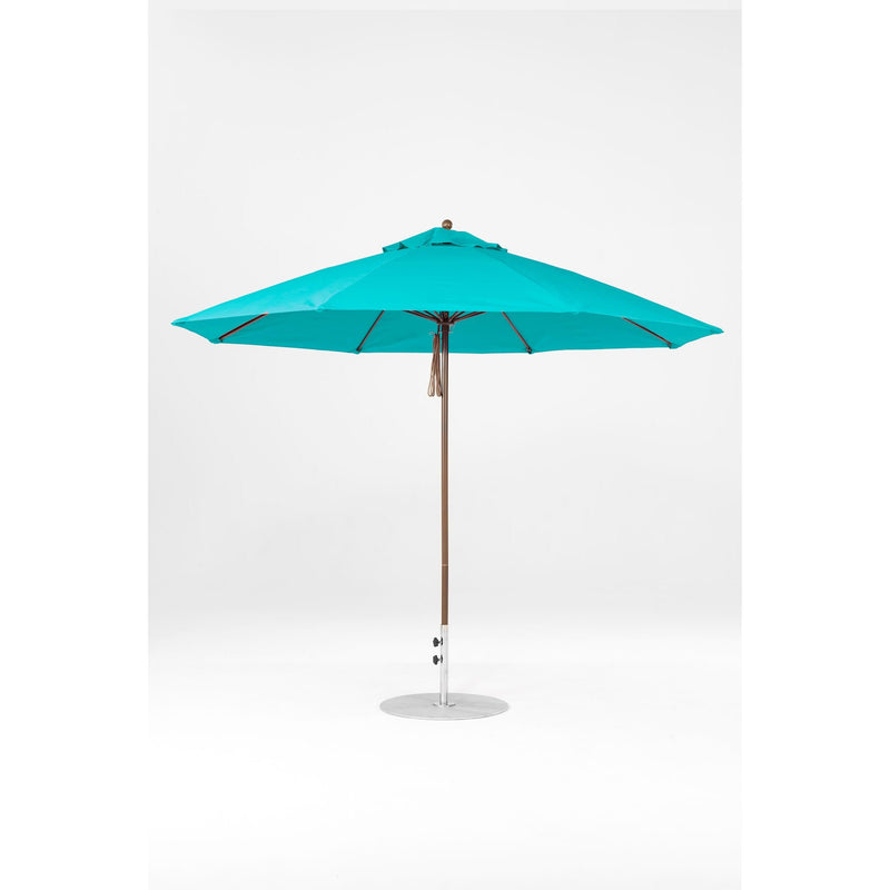11 Ft Octagonal Frankford Patio Umbrella- Pulley Lift- Matte Bronze Frame