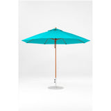 11 Ft Octagonal Frankford Patio Umbrella- Pulley Lift- Wood Grain Frame