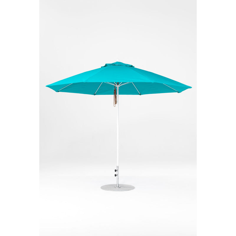 11 Ft Octagonal Frankford Patio Umbrella- Pulley Lift- Matte White Frame