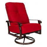 Firebrick Woodard Cortland Cushion Big Man's Swivel Rocking Lounge Chair | 4Z0677 cortland-cushion-extra-large-swivel-rocker-item-4z0677 Swivel Rocker Grade A,Grade B Woodard 4z0677_cortland_bm_lounge.jpg