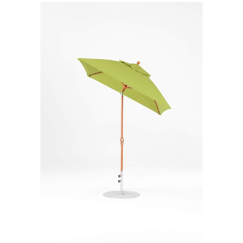 6.5 Ft Frankford Square Patio Umbrella- Crank Auto-Tilt- Wood Grain Frame