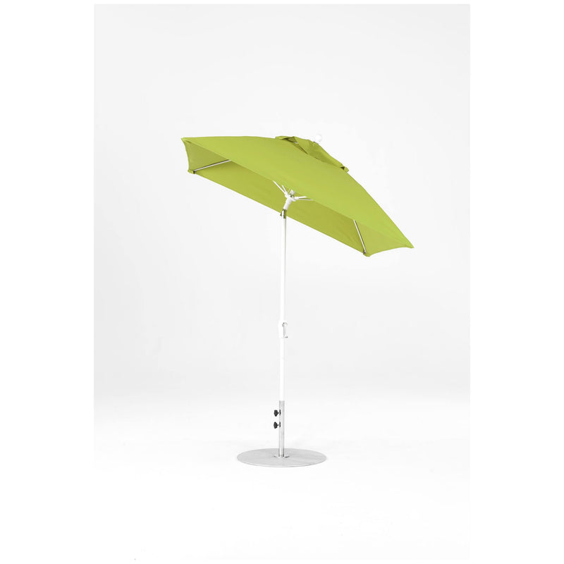 6.5 Ft Frankford Square Patio Umbrella- Crank Auto-Tilt- Matte White Frame