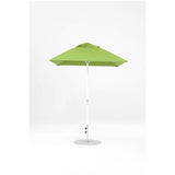 6.5 Ft Square Frankford Patio Umbrella- Crank Lift- Matte White Frame
