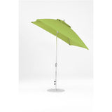 7.5 Ft Frankford Square Patio Umbrella- Crank Auto-Tilt- Polished Silver Anodized Frame