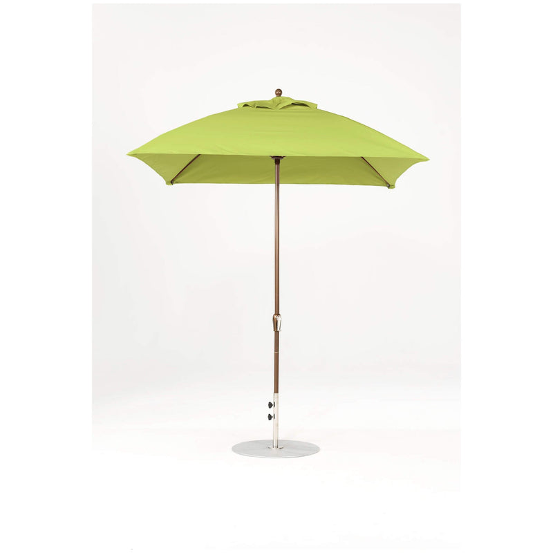 7.5 Ft Square Frankford Patio Umbrella- Crank Lift- Matte Bronze Frame