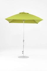 7.5 Ft Square Frankford Patio Umbrella- Crank Lift- Matte Silver Frame
