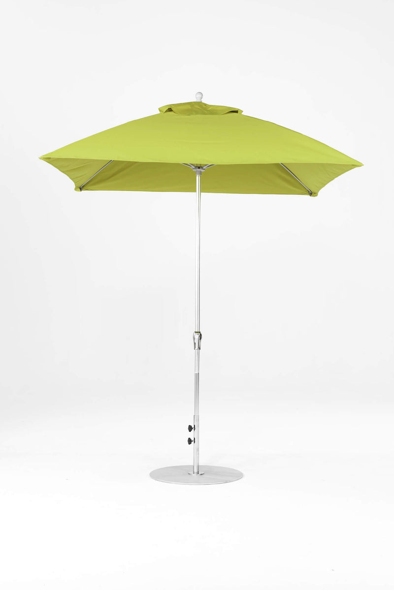 7.5 Ft Square Frankford Patio Umbrella- Crank Lift- Matte Silver Frame