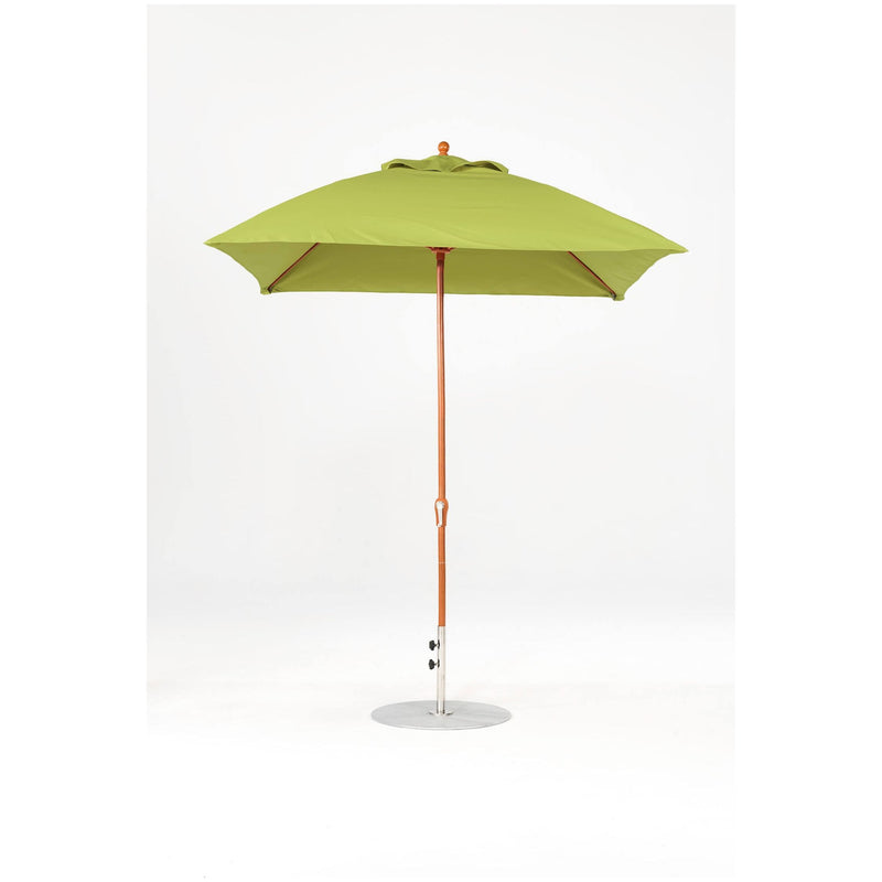 7.5 Ft Square Frankford Patio Umbrella- Crank Lift- Wood Grain Frame