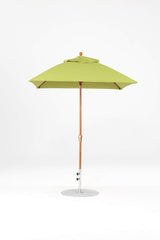 6.5 Ft Square Frankford Patio Umbrella- Crank Lift- Wood Grain Frame
