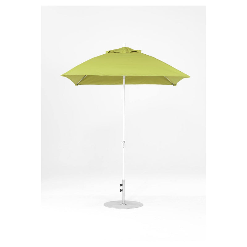 7.5 Ft Square Frankford Patio Umbrella- Crank Lift- Matte White Frame