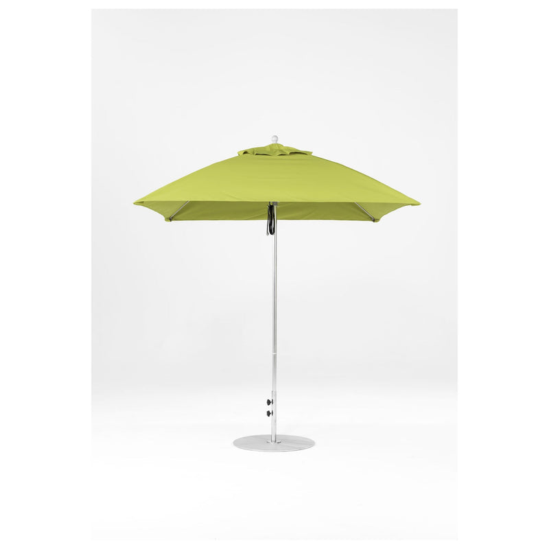 7.5 Ft Square Frankford Patio Umbrella- Pulley Lift- Matte Silver Frame