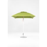 7.5 Ft Square Frankford Patio Umbrella- Pulley Lift- Matte White Frame